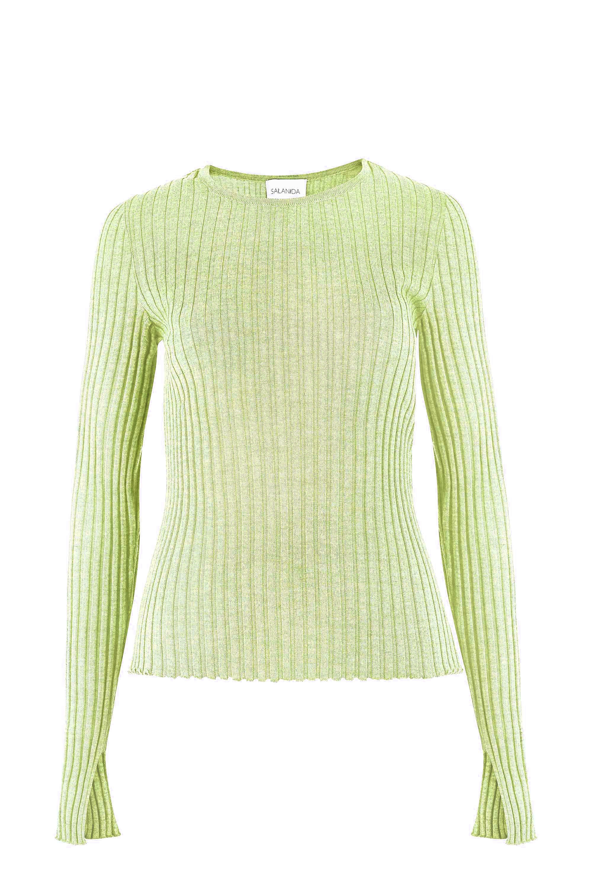 Brera 100% Merino Long Sleeve Top Limone